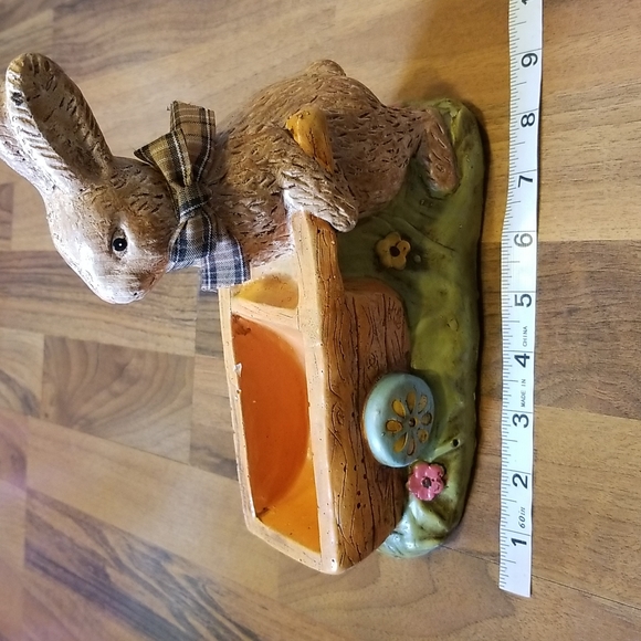 Vintage Easter BunnyWith Wheelbarrow Display Decor - Picture 14 of 15